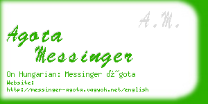 agota messinger business card